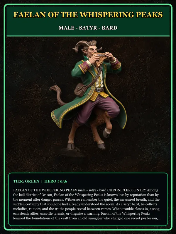 Faelan Of The Whispering Peaks - obrazek 3