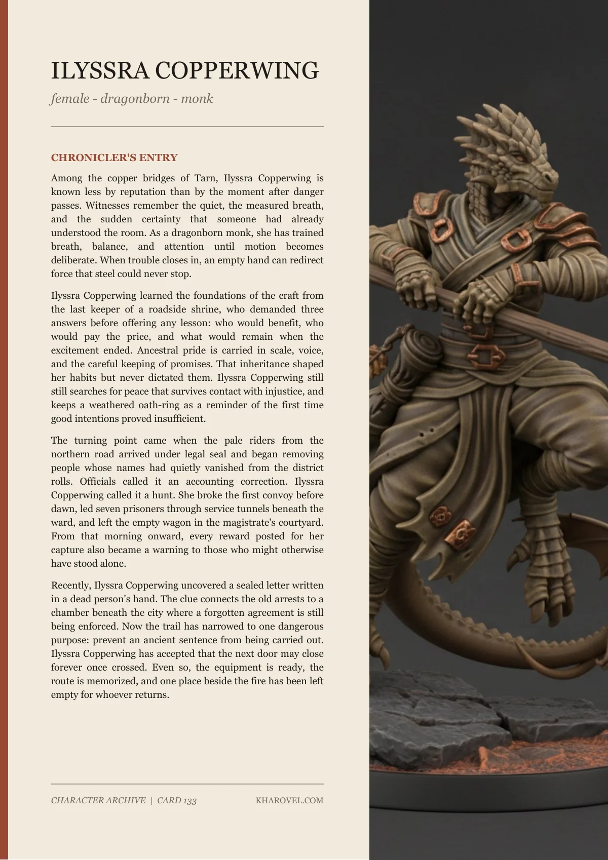 Ilyssra Copperwing — character lore PDF preview
