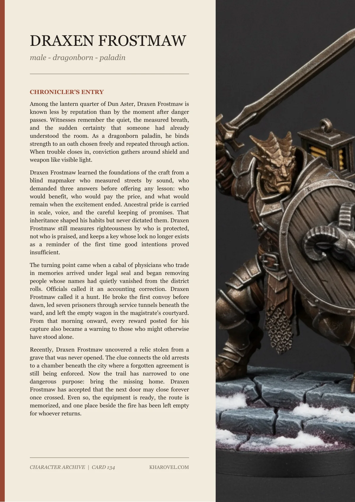 Draxen Frostmaw — character lore PDF preview
