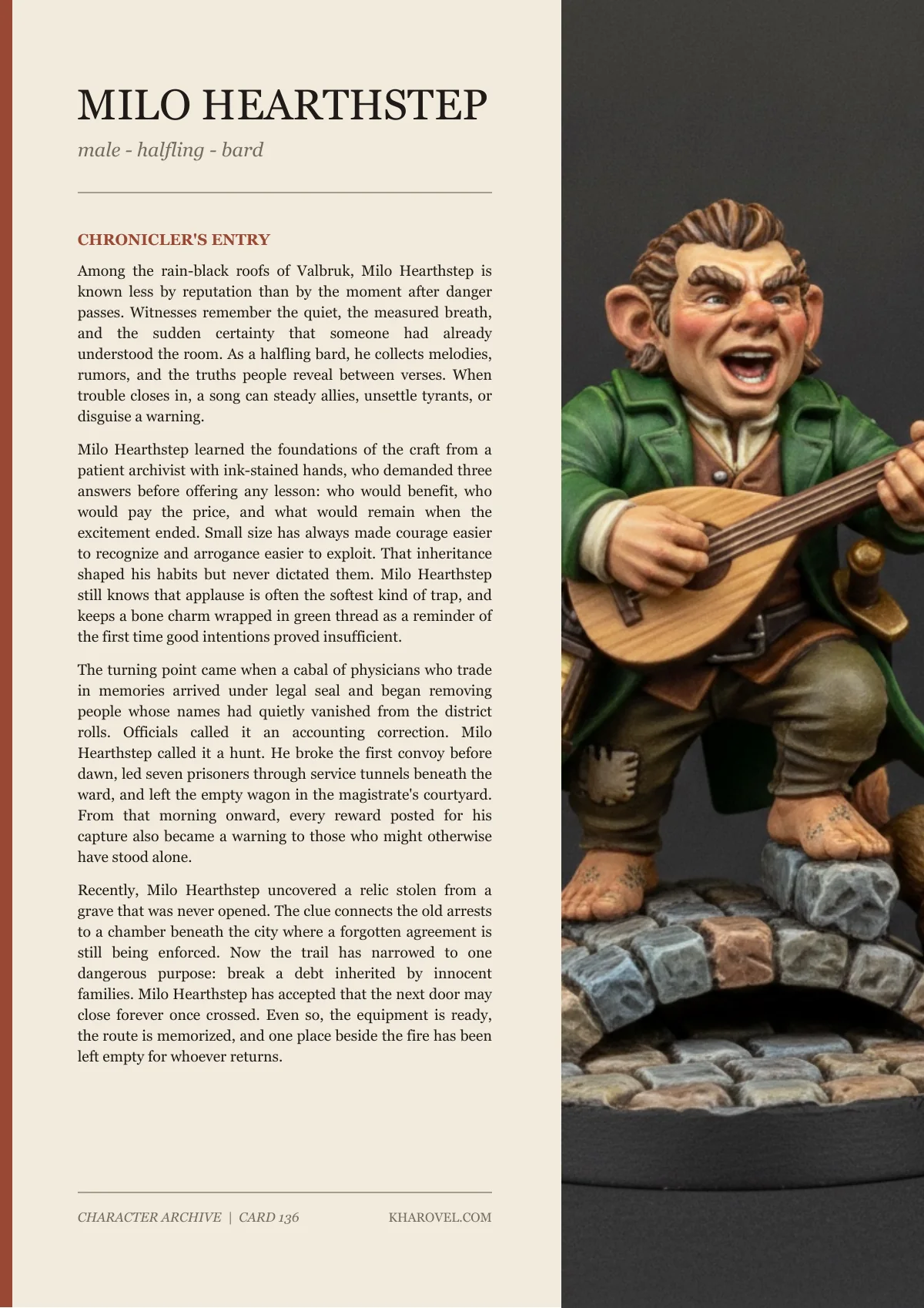 Milo Hearthstep — character lore PDF preview