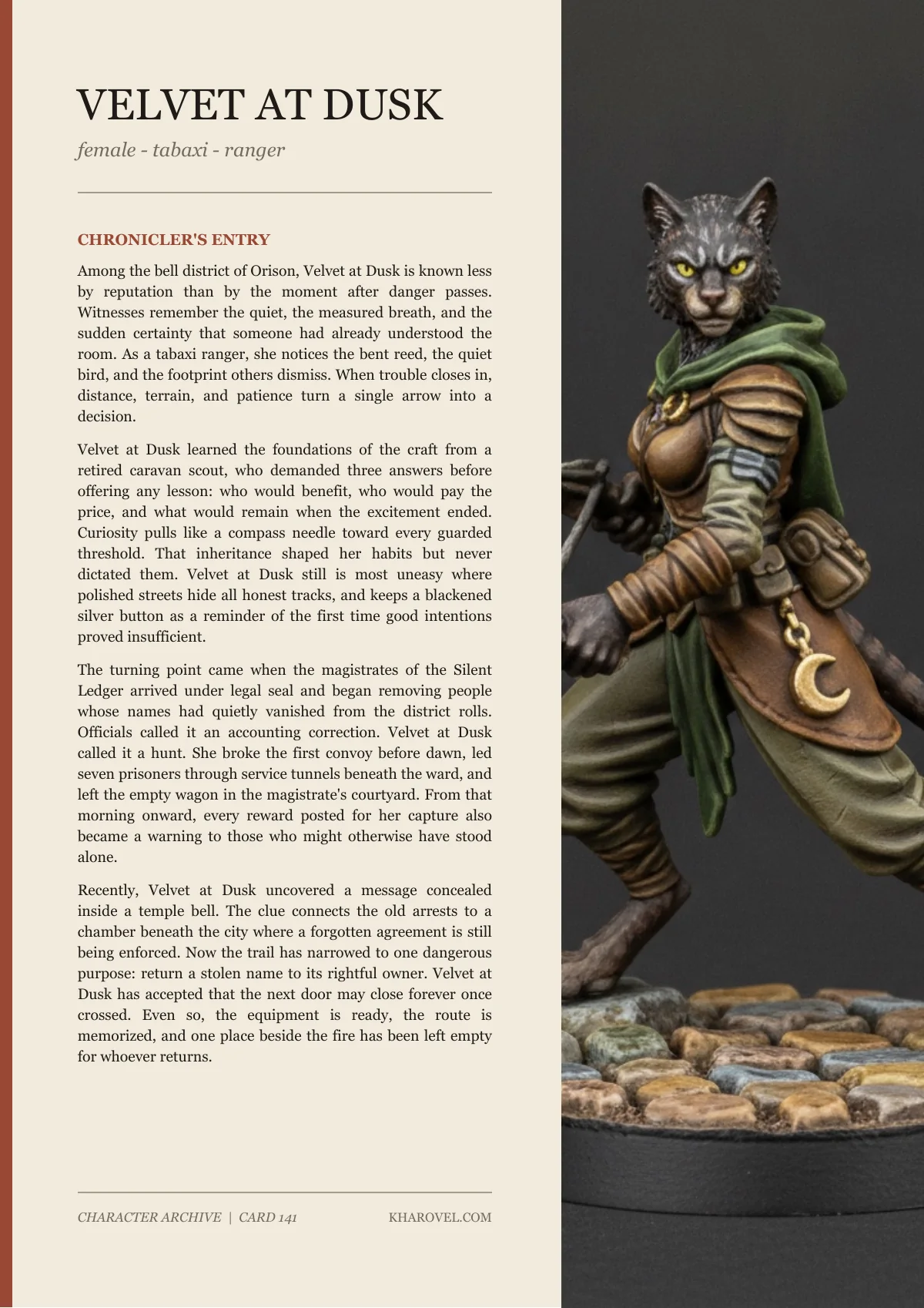 Velvet At Dusk — character lore PDF preview