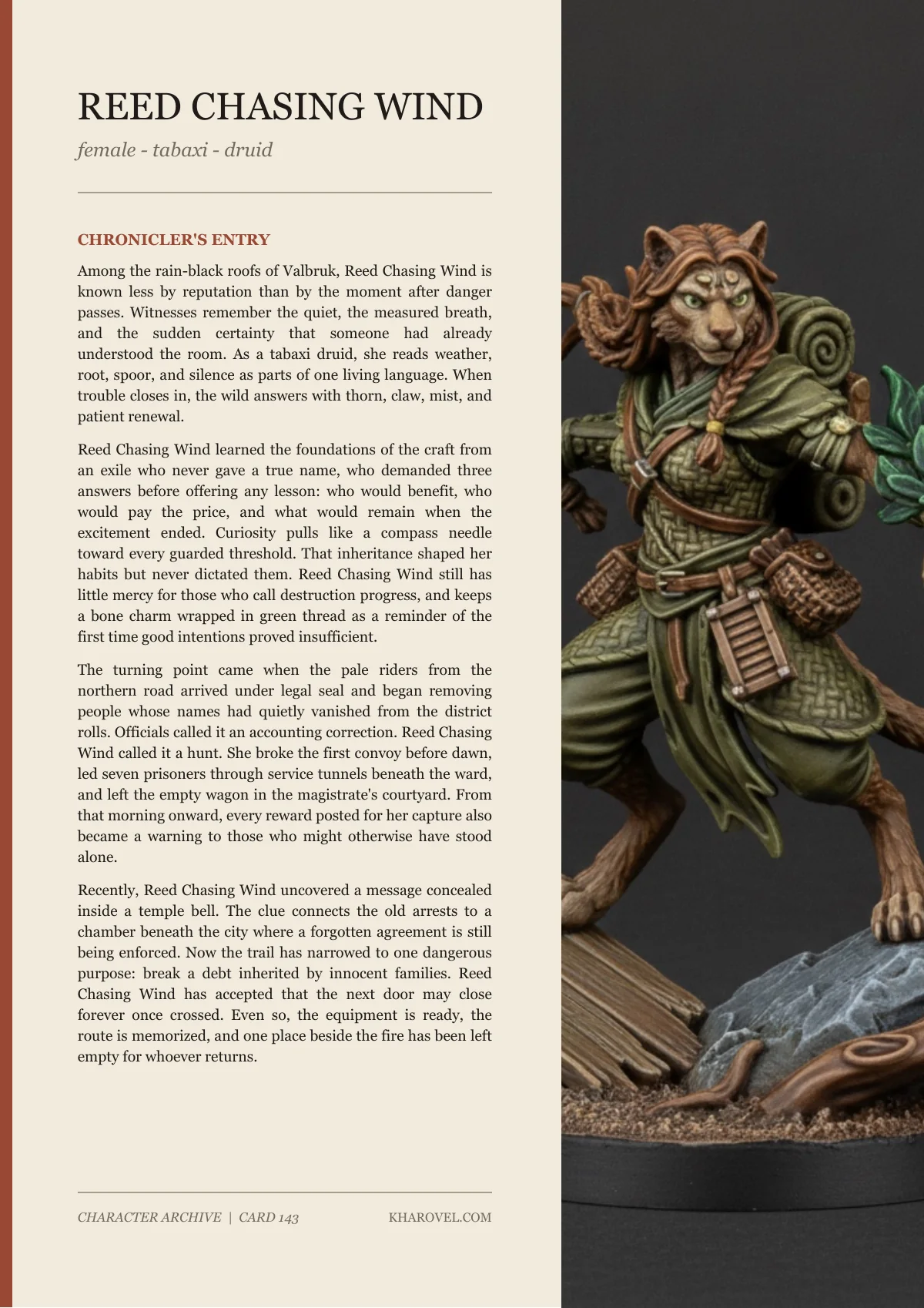 Reed Chasing Wind — character lore PDF preview