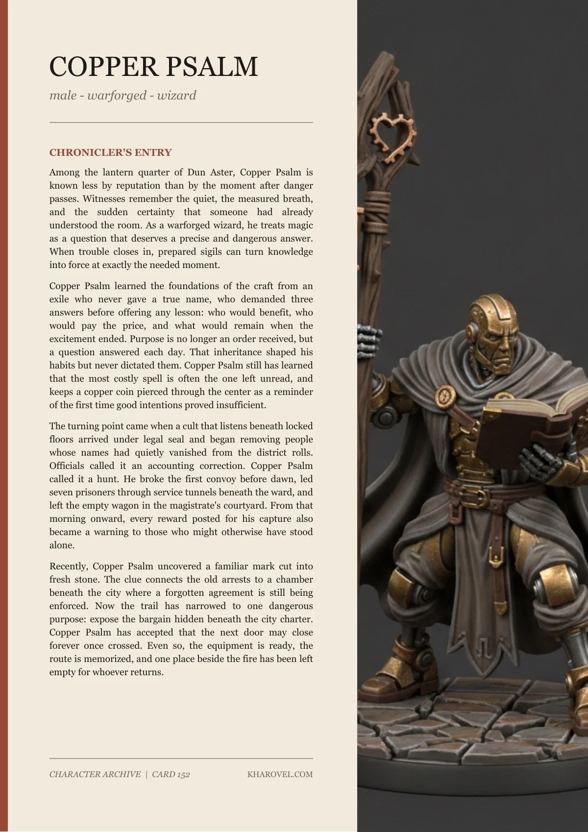 Copper Psalm — character lore PDF preview