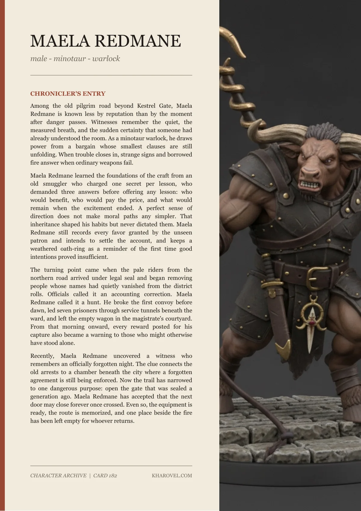 Maela Redmane — character lore PDF preview