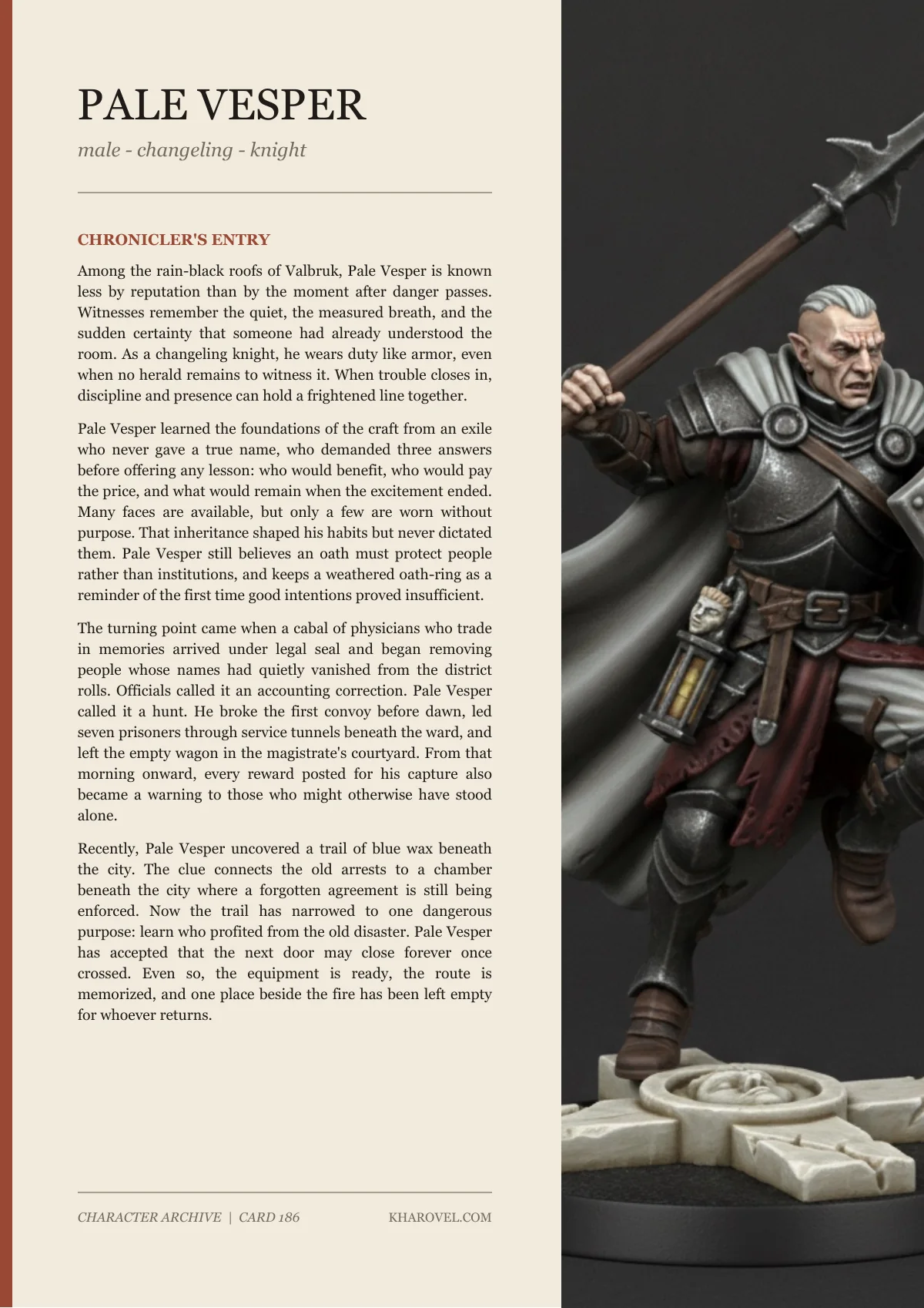Pale Vesper — character lore PDF preview