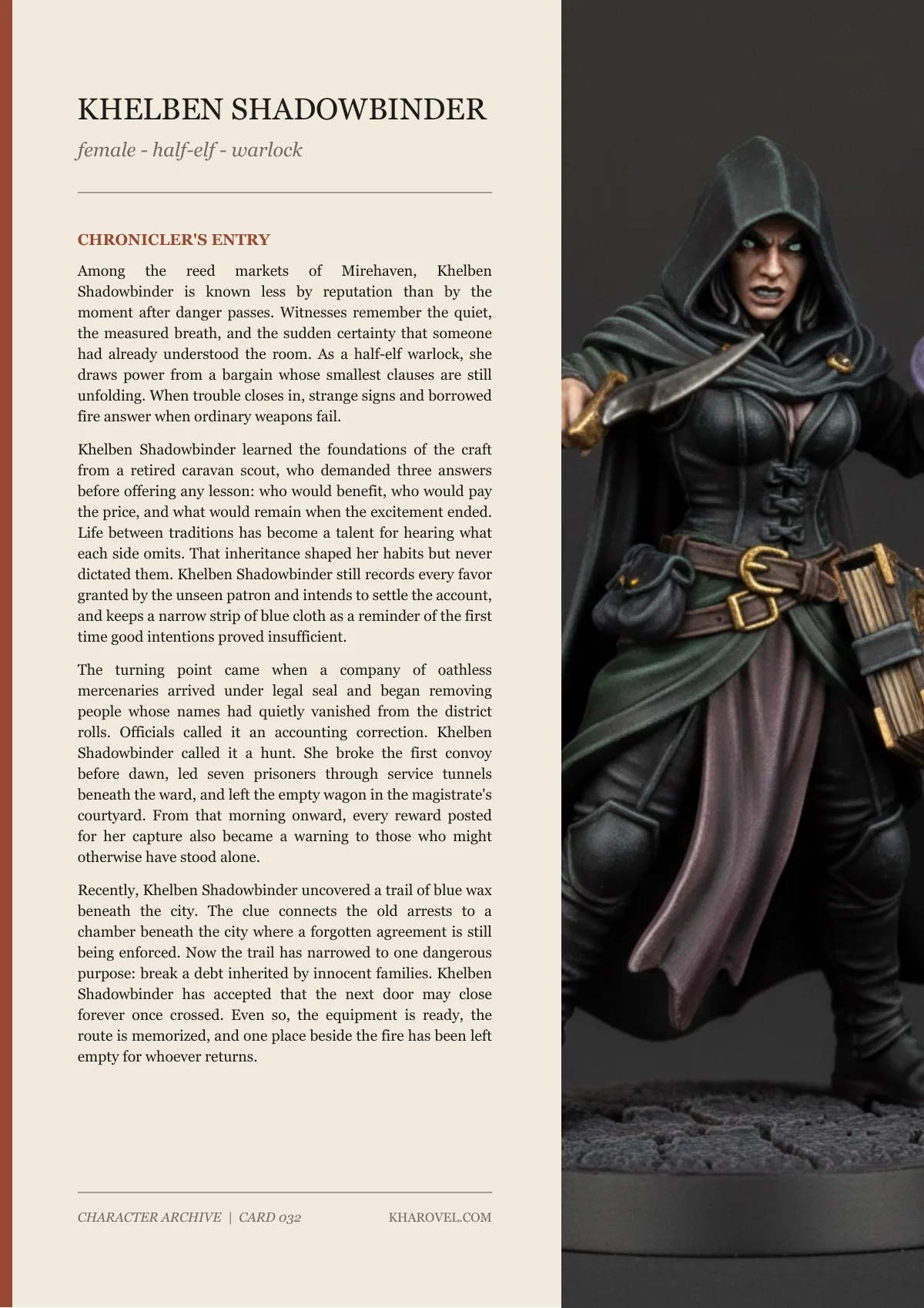 Khelben Shadowbinder — character lore PDF preview