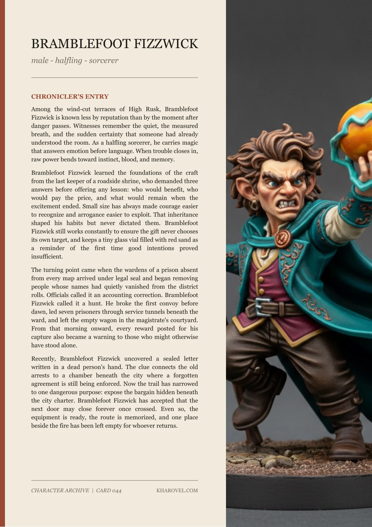 Bramblefoot Fizzwick — character lore PDF preview
