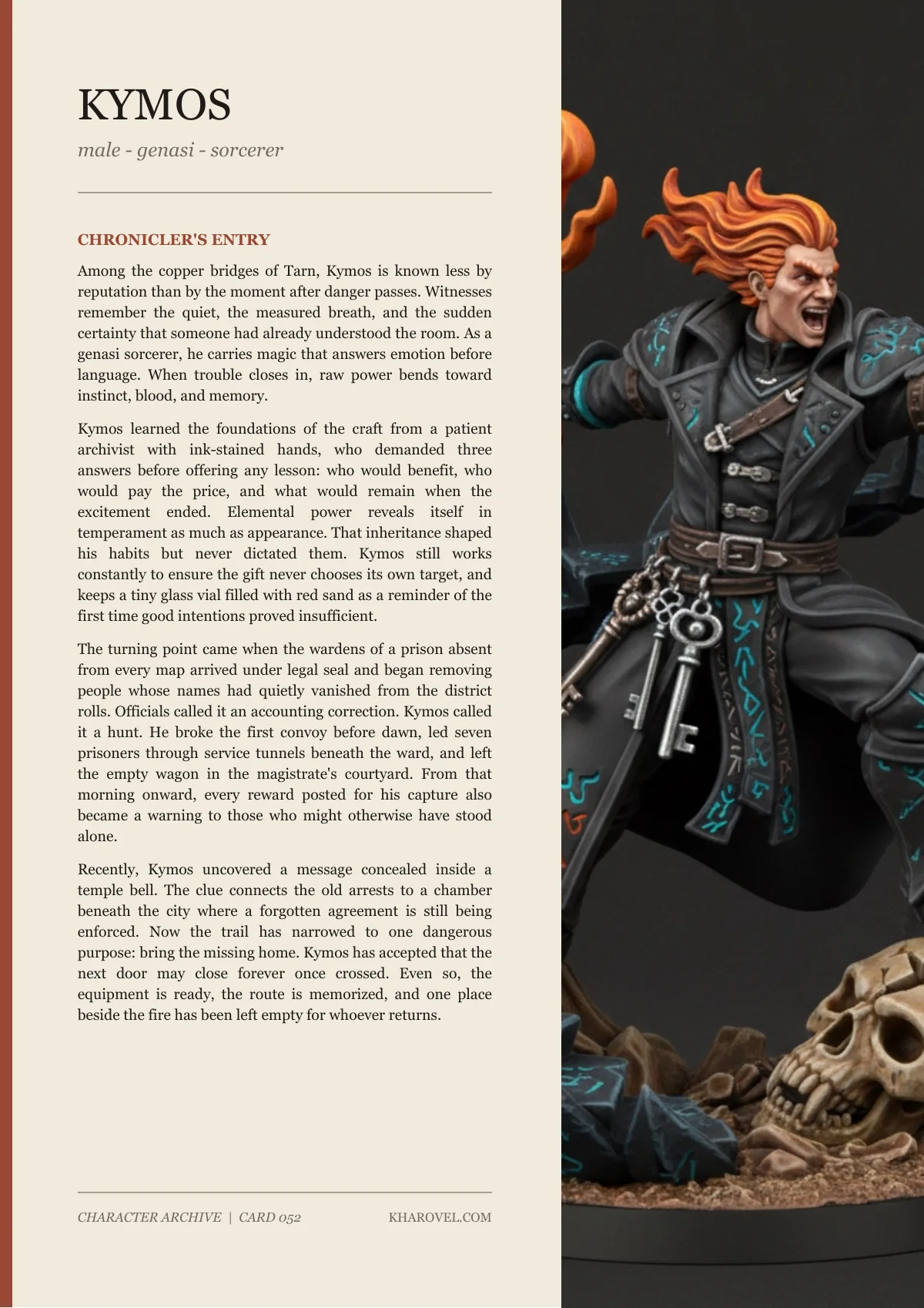 Kymos — character lore PDF preview
