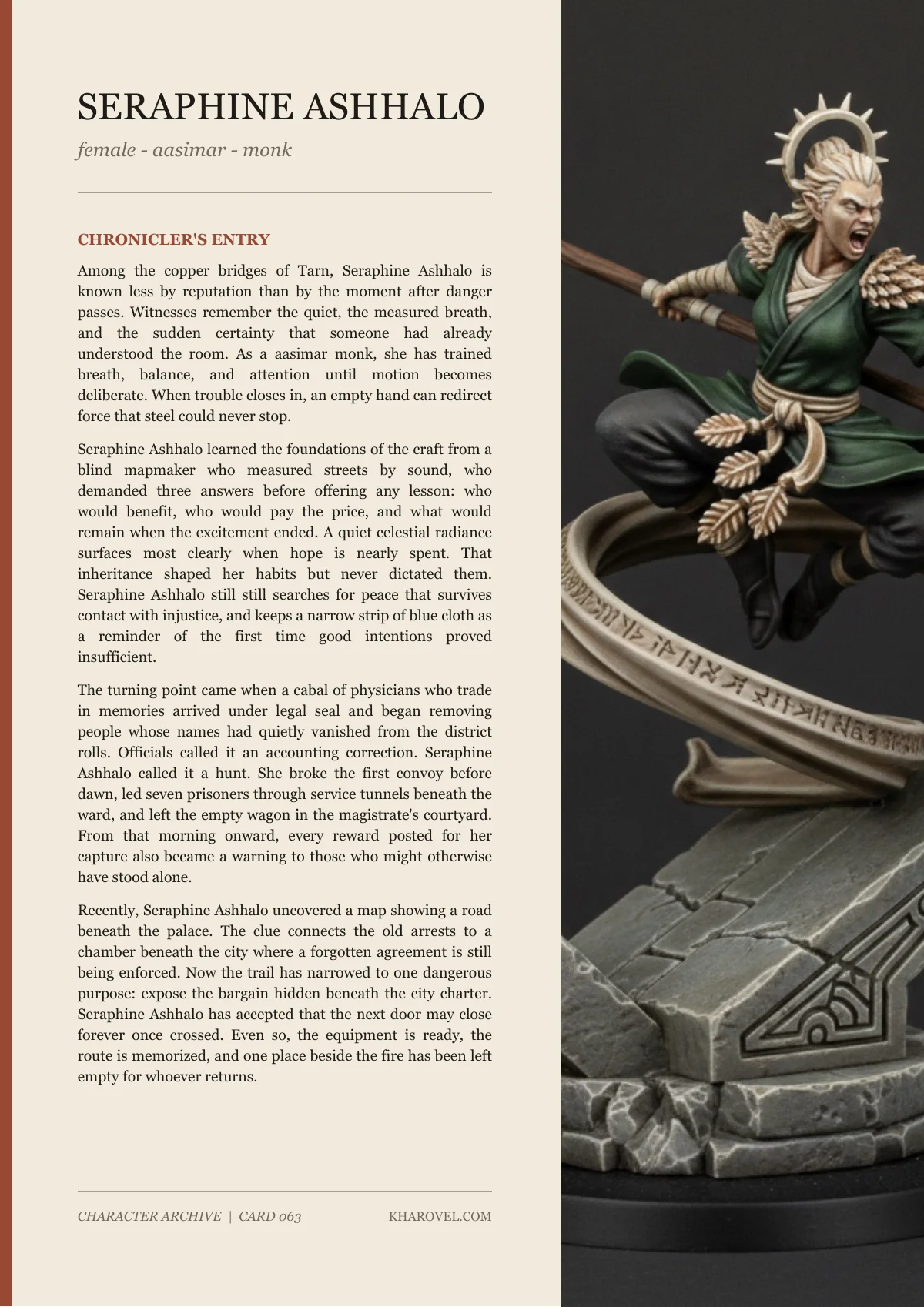 Seraphine Ashhalo — character lore PDF preview