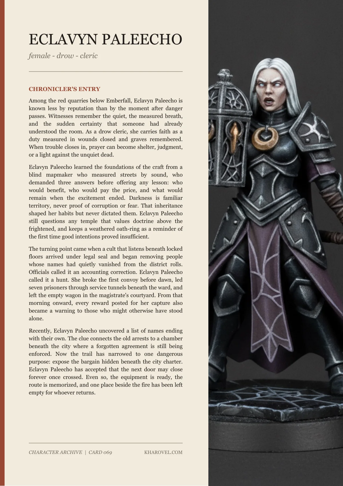 Eclavyn Paleecho — character lore PDF preview