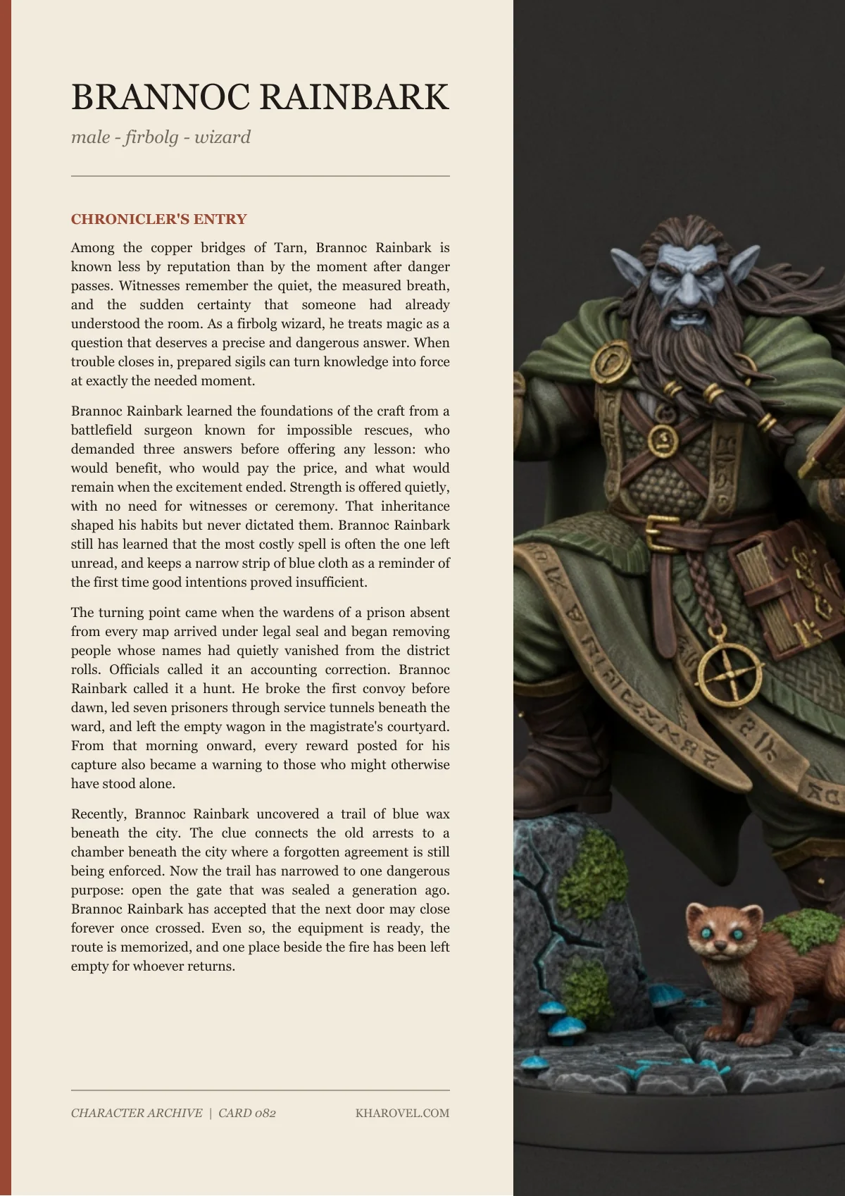 Brannoc Rainbark — character lore PDF preview