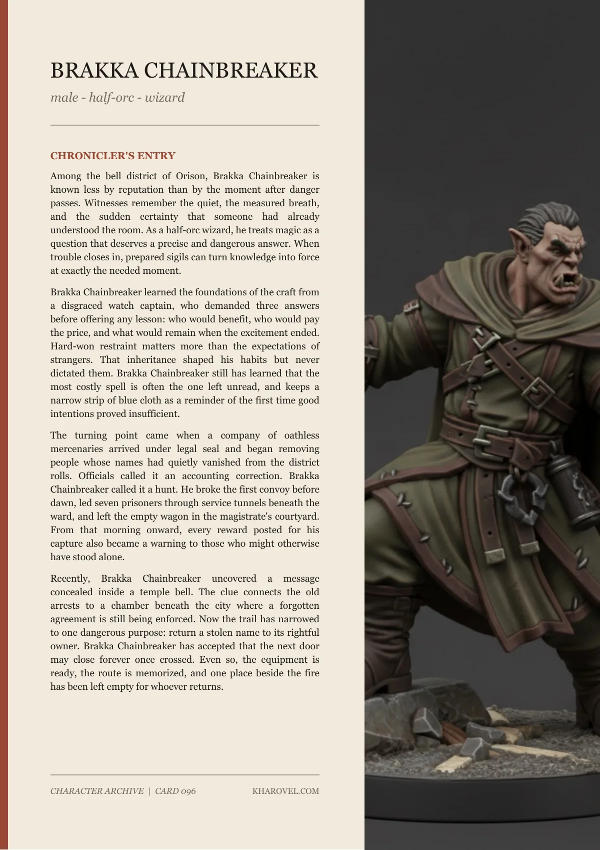 Brakka Chainbreaker — character lore PDF preview